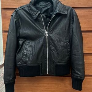 Madewell Genuine Leather Bomber Jacket